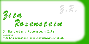 zita rosenstein business card